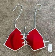 Swim By Cacique NWT Women Bikini Top Red Size 26