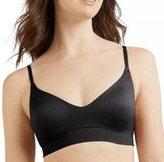 NWT Maidenform® Wireless Stretch Rib Seamless Bralette Black Women's Size Small