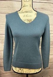 Ann Taylor XS blue v neck sweater - 2457