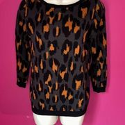 Ann Taylor Factory XS Animal Print Pullover Sweater Women's Long Sleeve