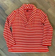 Merona Red White Striped Sweater Size XL