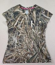 Realtree Shirt Womens Large Brown
Camoflauge Cotton V-Neck Short Sleeve Pullover