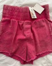 New In Pink Jean Shorts