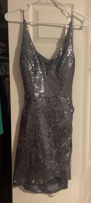 B. Darlin Silver Homecoming Dress