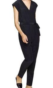 Babaton black silk jumpsuit L