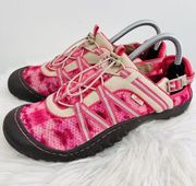 JBU Jambu Vegan Pink & Black Strappy Rubber Hiking Camping Water Shoes ~Size 10M