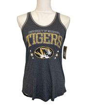 NWT Heather Gray University of Missouri Mizzou Tigers Racerback Tank Top New