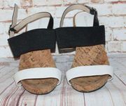 BCBG Cork Sole Wedge Sandals Size 8.5