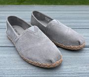 Alpargata Leather Wrap in Cement Suede