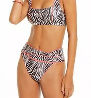 Becca ᯾ Animal Kingdom Zebra Print High Waist 2PC Bikini Swimuit ᯾ Black White 8