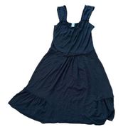 Peruvian connection navy blue dress woman’s medium modal sleeveless flaw cute