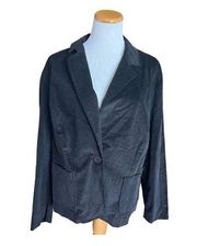 NWT Womens Briggs New York Crushed Velvet Velor Black Blazer Jacket - Sz 20W