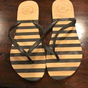 French Connection Striped Flip Flops
