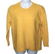 Workshop Republic Clothing Light Mustard Scoop Neck Knit Sweater size XL