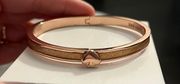 Kate Spade Rose Gold Glitter Bangle &  Gold Earrings