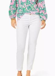 Lilly Pulitzer Kelly skinny ankle white pants size 16 nwt