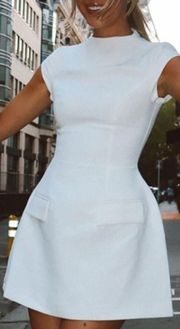 White a Line Mini Dress