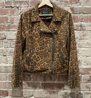 NWT Sanctuary Leopard Print Moto Jacket Size Medium