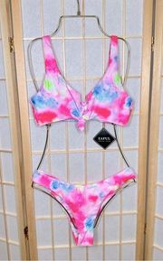 Zaful NWT  Tie Dye Knot Top Bikini Set