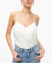 Halogen Scalloped Edge Spaghetti Strap Tank Top