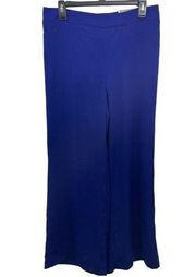 NWT Chico's Woven Wide
Leg Palazzo Pants Size 0.5 SMALL US 6 Mysterious Blue