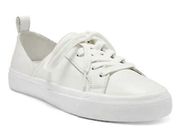 | Dansy Cut-Out White Leather Lace-Up Sneakers | Size 9.5