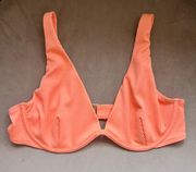 Coral Pink High Apex Underwire Bikini Top - L