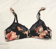 NWOT INC floral lace bralette