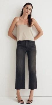 Madewell The Perfect Vintage Wide-Leg Crop Jean In Black