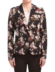 Cynthia Rowley Floral Two-Button Short Lined Blazer Jacket Women’s Size Medium