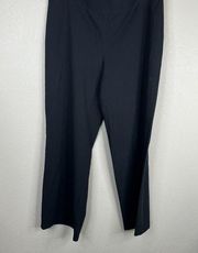 Giorgio Armani Women's Pure Wool Wide Leg Pants Side Zipper Black Size 48