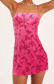 | Dawn Pink Velvet Butterfly Slip Dress