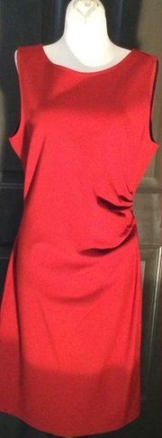 Kenneth Cole NY Red dress size 12 NEVER WORN! Full length zipper in the back.