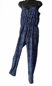 Ambiance Apparel Jumpsuit Womens M Diamond Pattern Sleeveless Vacation Beach