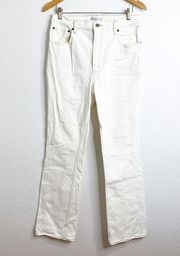 Abercrombie & Fitch Abercrombie The 70s Vintage Flare Ultra High Rise White Jeans Size 30