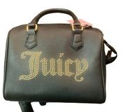 NEW Juicy Couture Obsession Satchel Purse Bag Black Studded Viral Strap