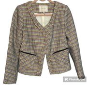 Maje Leonie Crop Tweed Jacket Size 40 US Size Large