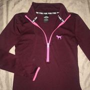 PINK - Victoria's Secret PINK Women’s Slim Fit Quarter Zip Pullover Athletic Jacket