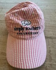 💖Simply Southern Pink And White Striped Hat 💖