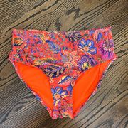 Bright Paisley print Anthropologie Allihop bikini