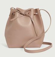 KAYLA +  Bow Tie Bucket Bag (in Dusty Rose), Vegan Leather Shoulder Bag