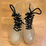 Clear Jelly 90’s Lace-Up Combat Boots