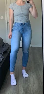 9” High rise Toothpick jeans