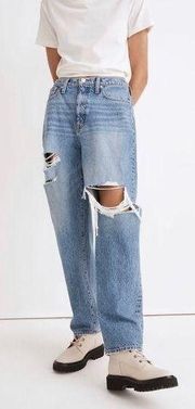 NWT Madewell The DadJean in Amaron Wash Ripped Edition