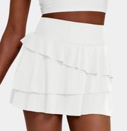 High Waisted Ruffle Tennis Skirt