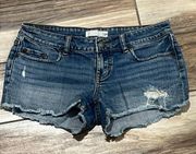 Bp blue denim short low rise shorts size 3