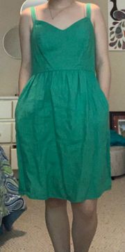 Green Linen Dress