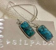 Silpada  Oasis Drop Dangle Turquoise Sterling Silver 925 Earrings NIB