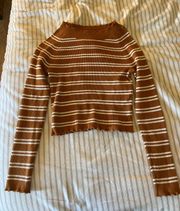 Kendall & Kylie Striped Long Sleeve Shirt