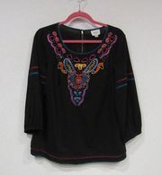 ECI Beaded Blouse Size 10 EUC